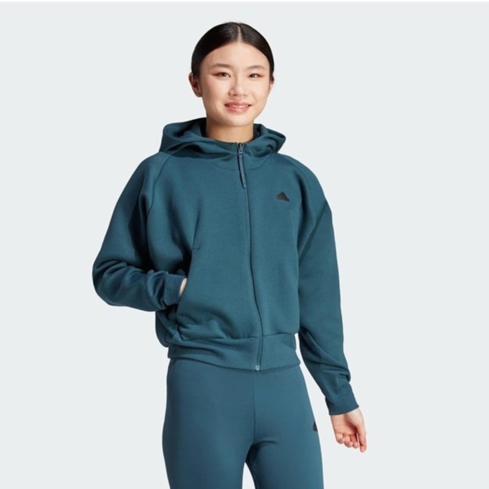 Adidas || NWOT Women's Z.n.e. Full-Zip Hoodie (M) Arctic Night